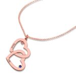 Embrace Endless Love – Intertwined Hearts Birthstone Necklace – A Cherished Keepsake for Mom or Memory - Image 18