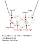Embrace Endless Love – Intertwined Hearts Birthstone Necklace – A Cherished Keepsake for Mom or Memory - Image 4
