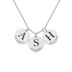 Carry Your Story Close – Engraved Initial & Date Silver Necklace – A Cherished Keepsake for Her - Image 2