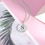 Carry Your Story Close – Engraved Initial & Date Silver Necklace – A Cherished Keepsake for Her - Image 3