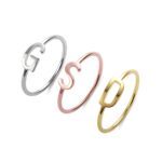 Personalized initial stacking ring for meaningful moments