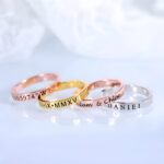 Embrace Your Story – Engraved Sterling Silver Stackable Rings – For Cherished Moments and Loved Ones - Image 2