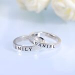 Embrace Your Story – Engraved Sterling Silver Stackable Rings – For Cherished Moments and Loved Ones - Image 3