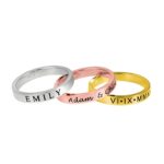 Personalized engraved stackable rings for cherished moments