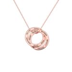 Intertwined Hearts – Engraved Russian Ring Necklace – Celebrate Your Love Story Together - Image 3