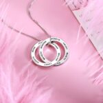 Intertwined Hearts – Engraved Russian Ring Necklace – Celebrate Your Love Story Together - Image 4