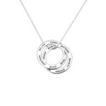 Engraved Russian ring necklace symbolizing love