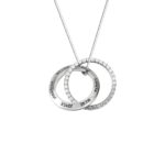 Interlocked circle necklace for her, symbolizing eternal bonds