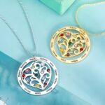Embrace Your Roots – Custom Family Tree Necklace with Birthstones – A Cherished Tribute for Loved Ones - Image 7