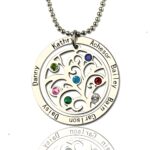 Custom birthstone tree necklace symbolizing family love