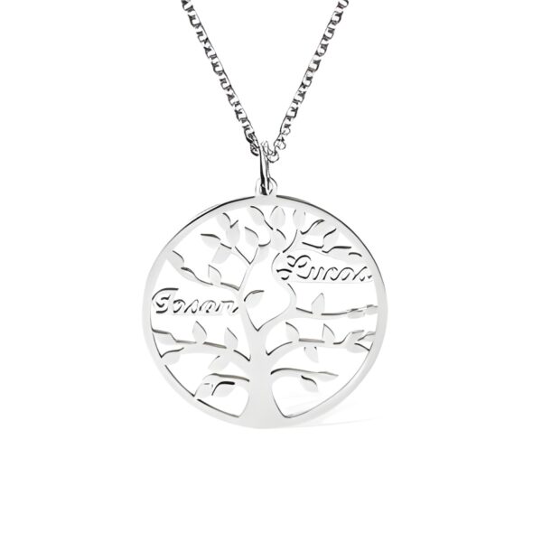Family Tree Name Necklace celebrating family bonds