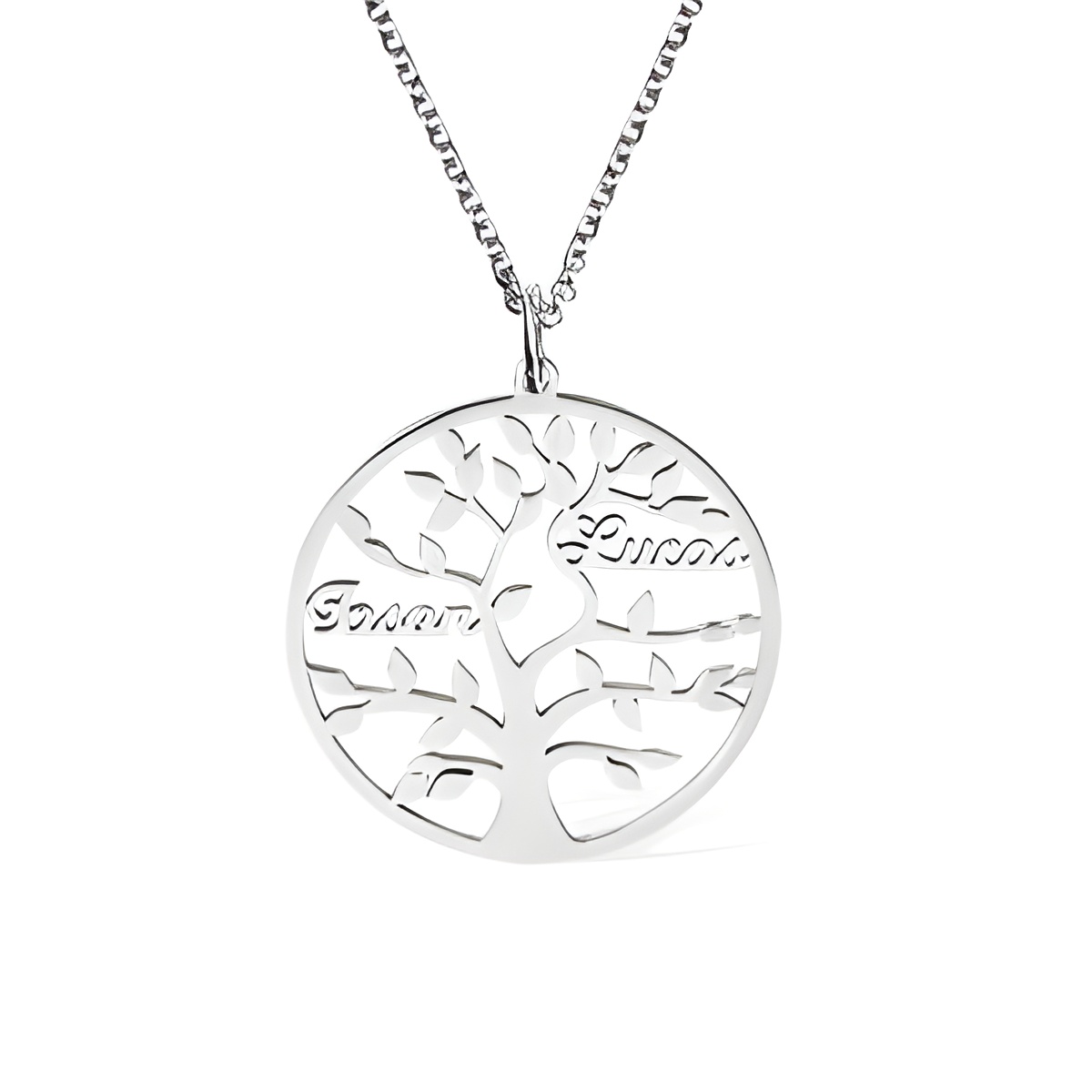 Family Tree Name Necklace celebrating family bonds