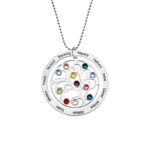 Embrace Your Roots – Custom Family Tree Necklace with Birthstones – A Treasured Keepsake for Loved Ones - Image 2