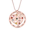 Embrace Your Roots – Custom Family Tree Necklace with Birthstones – A Treasured Keepsake for Loved Ones - Image 5