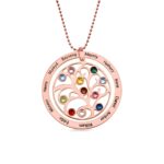 Embrace Your Roots – Custom Family Tree Necklace with Birthstones – A Treasured Keepsake for Loved Ones - Image 6