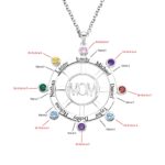 Embrace a Mother's Love – Steering Wheel Birthstone Necklace – A Heartfelt Mother's Day Treasure - Image 2