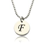 Carry Their Initial Close – Sterling Silver Disc Necklace – A Cherished Token for Loved Ones - Image 2