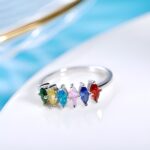 Embrace Your Family's Heart – Custom Gemstone Birthstone Ring for Cherished Moms - Image 6