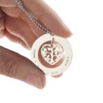 Embrace Family Love – Heart Tree Name Necklace in Sterling Silver – A Cherished Tribute for Mom - Image 3