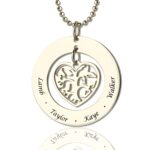 Heart Tree Name Necklace for Mom, celebrating family love