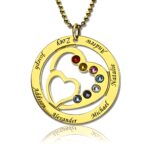 Hold Their Hearts Close – Heart-Shaped Birthstone Name Necklace – A Treasured Keepsake for Moms - Image 3