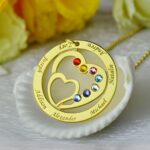 Hold Their Hearts Close – Heart-Shaped Birthstone Name Necklace – A Treasured Keepsake for Moms - Image 7