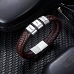 Carry Strength and Style – Handwoven Leather Bracelet for Him – A Thoughtful Tribute for Dad or Loved One - Image 3