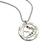 Hold Their Hearts Close – Sterling Silver Heart Birthstone Name Necklace – For Cherished Moms - Image 5