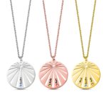 Custom birthstone circle necklace celebrating family love