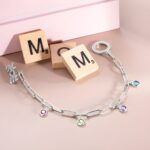 Embrace Family Bonds – Sterling Silver Birthstone Bracelet for Cherished Moms - Image 3