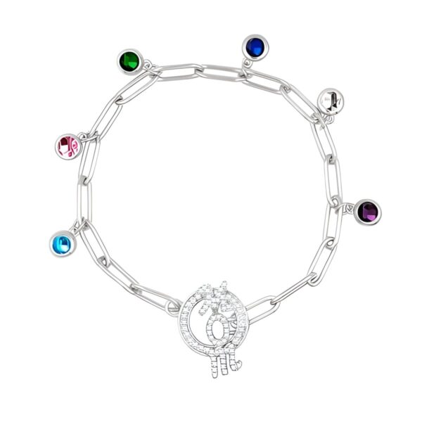 Sterling silver birthstone bracelet for moms