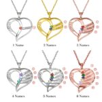 Embrace Motherhood's Heart – Custom Name & Birthstone Necklace – A Cherished Keepsake for Mom - Image 9