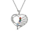 Custom name and birthstone necklace for moms
