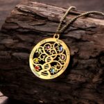 Embrace Eternal Bonds – Family Tree Name Necklace with Birthstone – A Cherished Keepsake for Loved Ones - Image 4