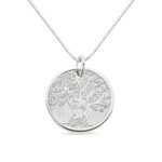 Carved heart tree necklace symbolizing eternal love