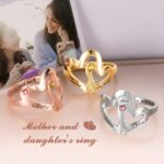 Celebrate Unbreakable Bonds – Double Heart Ring for Mother & Daughter – A Timeless Embrace of Love - Image 4