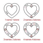 Carry Your Loved Ones Close – Heart-Shaped Sterling Silver Necklace with Four Names & Birthstones – A Treasure for Moms - Image 2