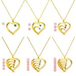 Carry Their Love Close – Heart-Shaped Name & Birthstone Necklace – For Cherished Family Moments - Image 7