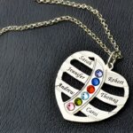 Embrace Motherly Love – Heart-Shaped Name & Birthstone Necklace – For Cherished Moms and Grandmothers - Image 5