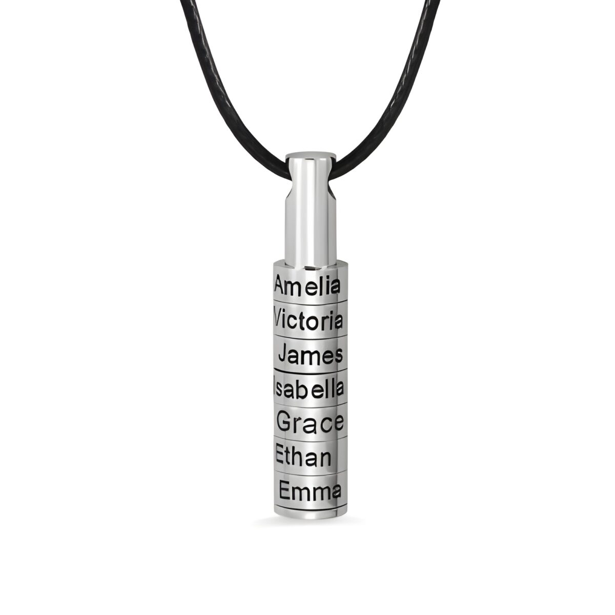 Custom name beads necklace for him, a family tribute