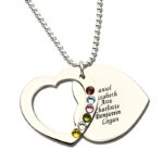 Embrace a Mother’s Heart – Custom Family Name Necklace with Birthstones – A Tender Tribute for Mom - Image 2