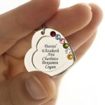 Embrace a Mother’s Heart – Custom Family Name Necklace with Birthstones – A Tender Tribute for Mom - Image 3