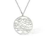 Custom family tree necklace with names for loved ones