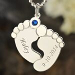 Embrace New Life’s Tender Steps – Sterling Silver Baby Feet Charm Necklace – For Cherished Mothers - Image 4