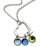 Carry Your Heart Close – Sterling Silver Birthstone Name Necklace – For Her Most Cherished Moments - Image 2