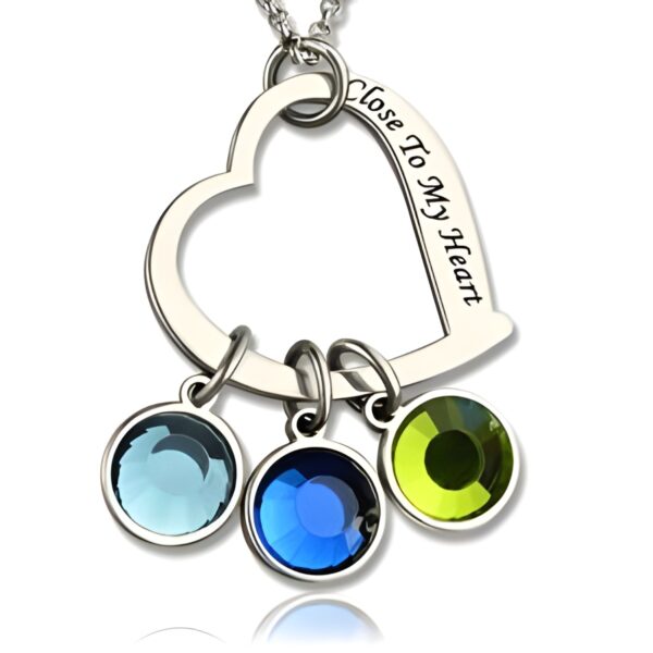 Personalized birthstone name necklace for cherished moments