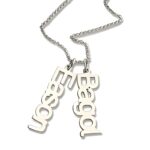 Hold Loved Names Close – Vertical Name Necklace – For Cherished Moms and Sweethearts - Image 2