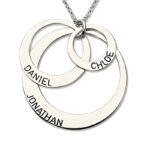 Embrace Her Heart – Sterling Silver Three Disc Necklace – A Timeless Tribute for Mom - Image 2