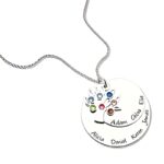 Embrace Your Family's Story – Silver Family Tree Necklace with Birthstones – A Cherished Keepsake for Mom - Image 3