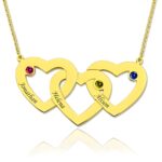 Embrace Love's Bond – Intertwined Hearts Birthstone Necklace – A Cherished Keepsake for Moms and Loved Ones - Image 3